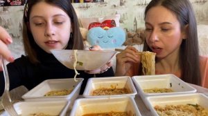 МУКБАНГ🍜ДОШИРАК/6 ВКУСОВ ЗА РАЗ/Передаём привет/MUKBANG DOSHIRAK