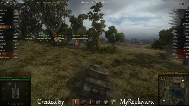 WOT: Live Oaks - Object 268 - 3 frags смотреть онлайн