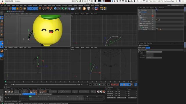 Cinema 4D Tutorial - Rigging a Character Using Spline IK смотреть онлайн