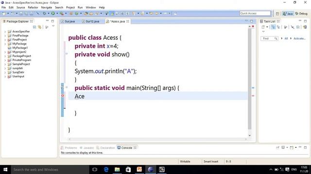 Private Access Modifier in JAVA,#65 смотреть онлайн
