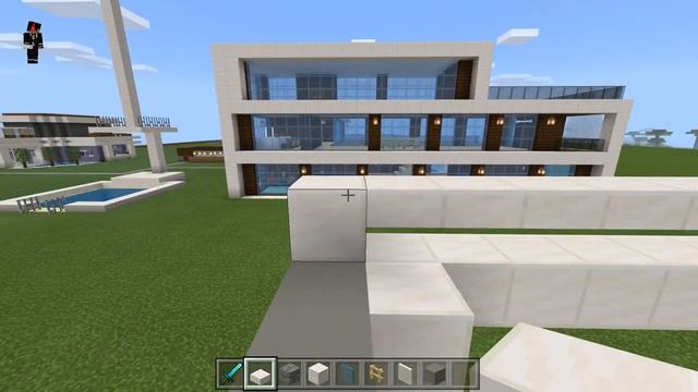 КАК ПОСТРОИТЬ ПРОСТОЙ МОДЕРН ДОМ В MINECRAFT PE БЕЗ МОДОВ? МАЙНКРАФТ BEDROCK EDITION (TUTORIAL) смотреть онлайн