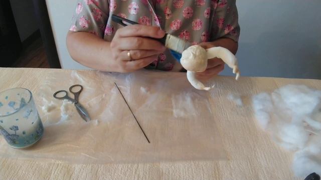 Ватная игрушка Мальчик футболист. Мастер класс. Часть 1. смотреть онлайн