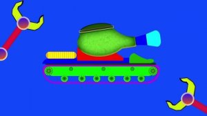 Мультик для детей – Конструктор строим ТАНК - развивающий мультик для самых маленьких