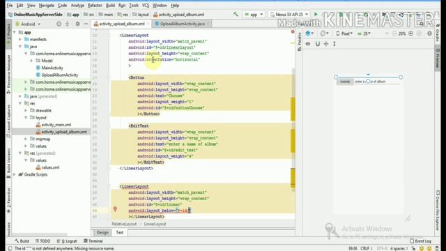 Online Music Player App using Firebase +Android Studio part 6(design upload album xml file)#musicAp смотреть онлайн