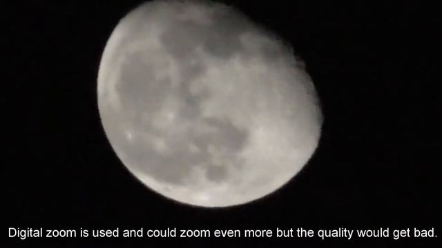 The moon with a Panasonic HC-V750 (low light, digital zoom) смотреть онлайн