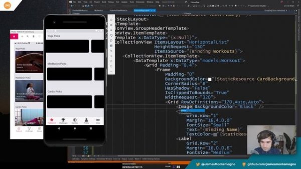 Live Stream: Building a Peloton Clone with Xamarin.Forms - CollectionView Inception!