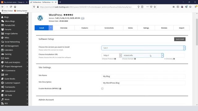 How to install WordPress using Softaculous смотреть онлайн