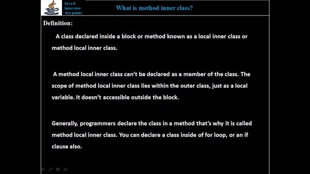 150. Non-Static Nested Class - 2. Method Inner Class смотреть онлайн