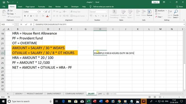 ms excel lesson 4 salary in ms excel 2019 - c for computer смотреть онлайн