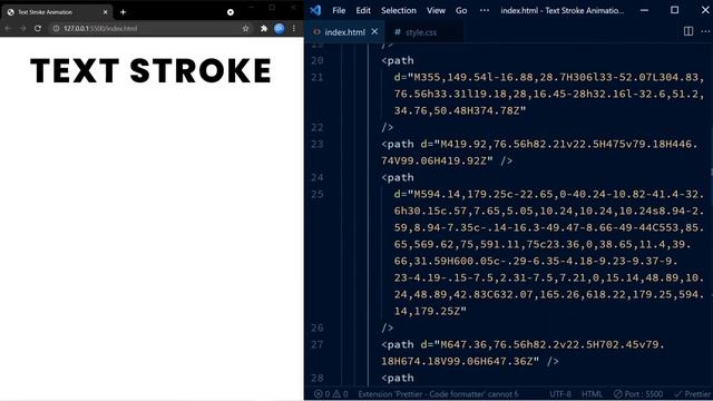 SVG Text Stroke Animation смотреть онлайн