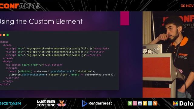 Angular + Web Components by Armen Vardanyan (Arm) | JSConfAM19 смотреть онлайн