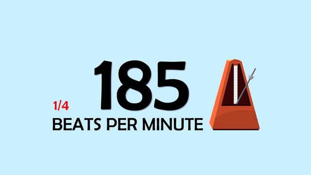 185 BPM 1/4 Metronome смотреть онлайн