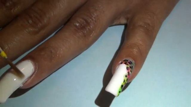 White Nails & Toe Art Design with Leopard Print смотреть онлайн
