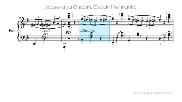 ? Valse à La Chopin. Oscar Merikanto ?? смотреть онлайн