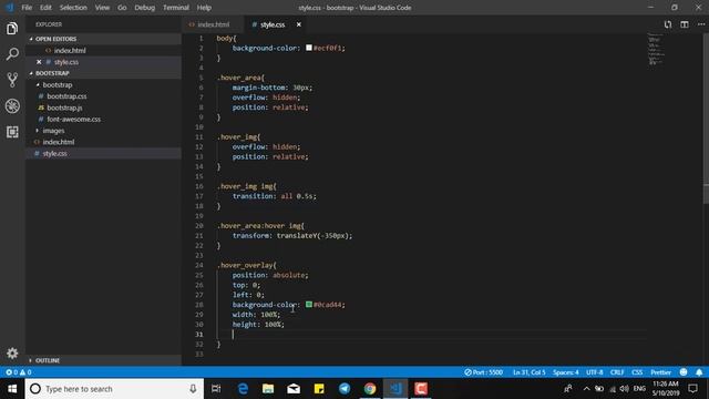 Responsive image hover animation | Bootstrap 4 Tutorial смотреть онлайн