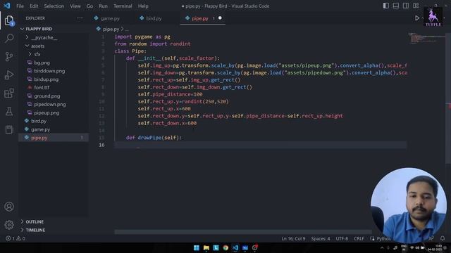 04 Making the Pipes | Flappy Bird in Python | Pygame Tutorial смотреть онлайн