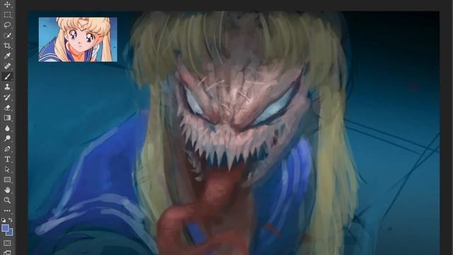 How To Sailormoon Redraw - Photoshop Speed Painting Tutorial