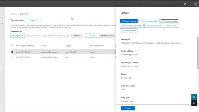 Exchange Online - Release Quarantined Emails Microsoft 365 смотреть онлайн
