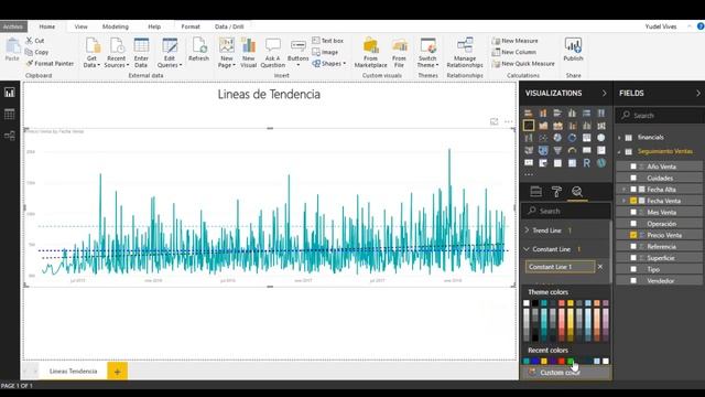 Power BI como agregar lineas de tendencia, constantes y pronostico смотреть онлайн