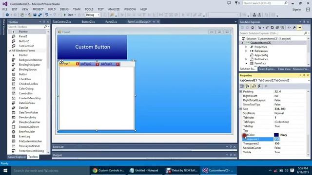 Creating Custom Controls in Visual Studio using C# смотреть онлайн