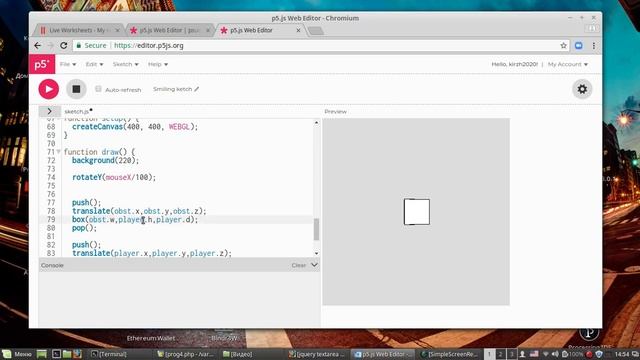 P5JS, 3D и псевдоклассы смотреть онлайн