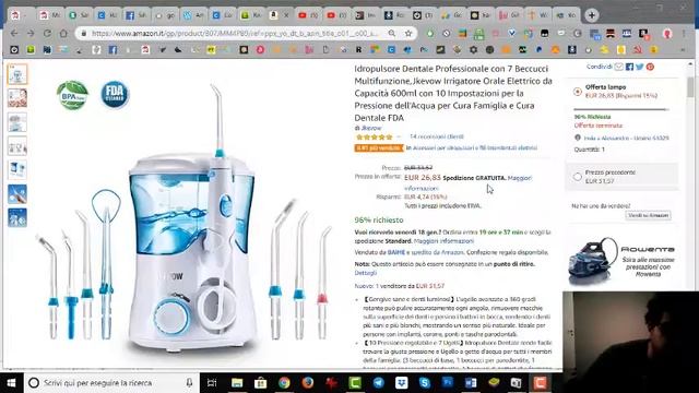 [AMAZON GADGET] - Idropulsore per denti con accessori смотреть онлайн