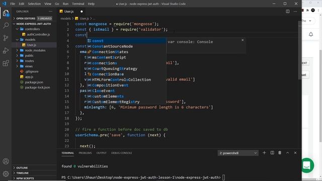 Node Auth Tutorial (JWT) #7 - Hashing Passwords смотреть онлайн
