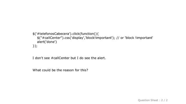 jQuery : Setting display: block !Important смотреть онлайн