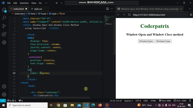 Javascript Window open and Window Close Method javascript Tutorial ? смотреть онлайн