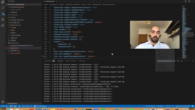 VS Code Setting: json.trace.server смотреть онлайн