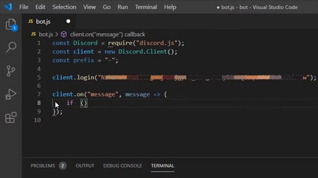 #03 - كورس برمجة بوت ديسكورد | ايفنت ('message') Discord.js смотреть онлайн