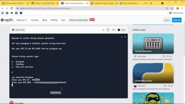 CARA MEMBUAT BOT MUSIK DI TELEGRAM DENGAN MUDAH || BOT TELEGRAM DARI GITHUB DEPLOY HEROKU GRATIS