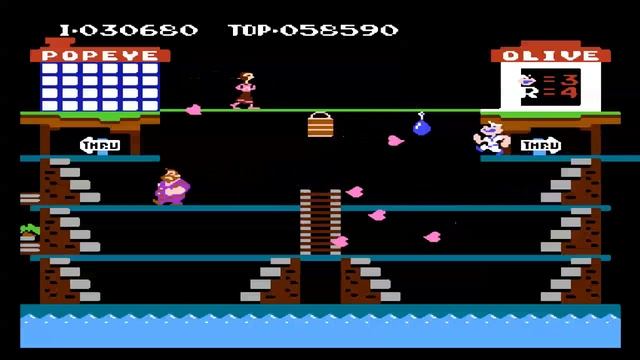 Popeye (Моряк Папай).NES/Famicom. Playthrough / Walkthrough game / Проходження гри смотреть онлайн