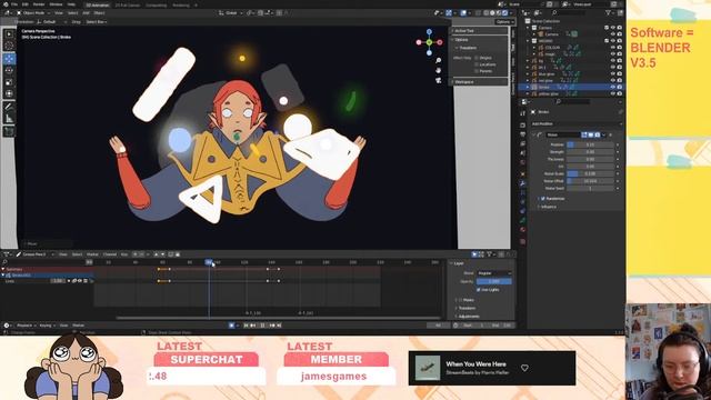 2D Animation in Blender Grease Pencil / Come say hi :) смотреть онлайн