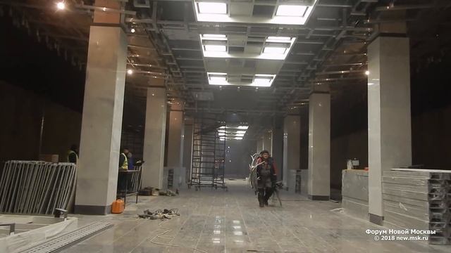 Строительство станции метро "Столбово" 09.12.2018 смотреть онлайн