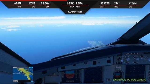MSFS 2020 Skiathos to Mallorca Simbrief plan, SLC. PACX смотреть онлайн