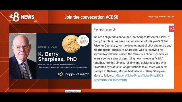 K. Barry Sharpless from Scripps Research wins Nobel Prize in Chemistry смотреть онлайн