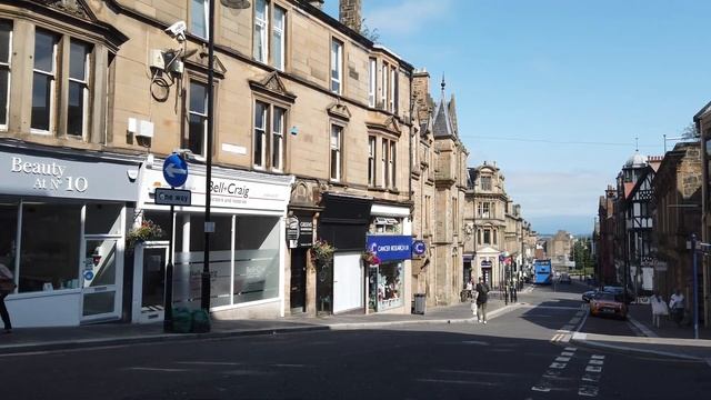 Falkirk town centre Scotland walk down main high street shops смотреть онлайн