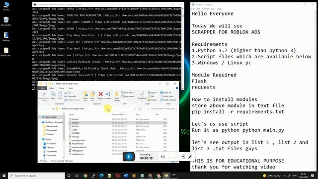 SCRAPPER FOR ROBLOX ADS USING PYTHON смотреть онлайн