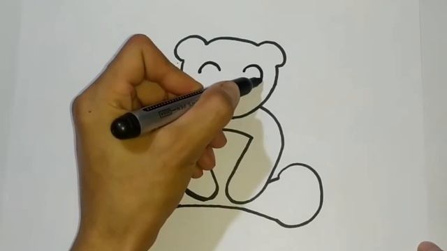 Рисуем мишку для детей | Draw a bear for children смотреть онлайн
