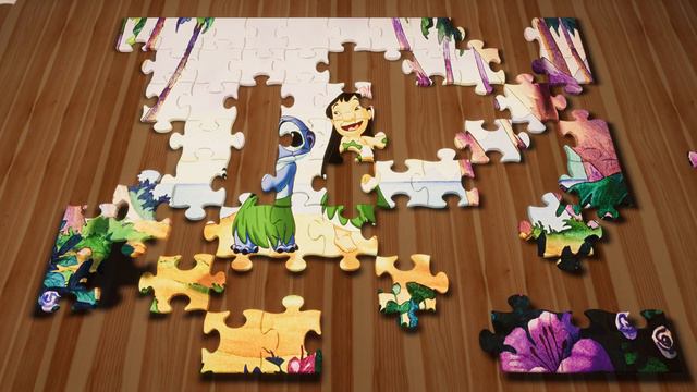 Lilo & Stitch Dancing in Puzzle Jigsaw Game смотреть онлайн