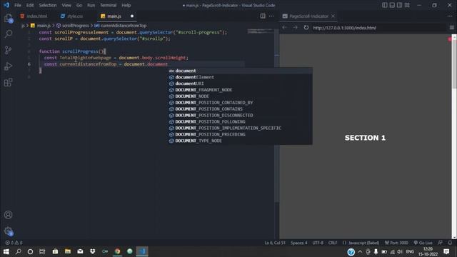 Page Scroll Progress Indicator | HTML CSS And Javascript смотреть онлайн