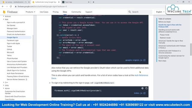 Google Login using Firebase in React JS | Survey Project | React JS Tutorial in Hindi #35 смотреть онлайн