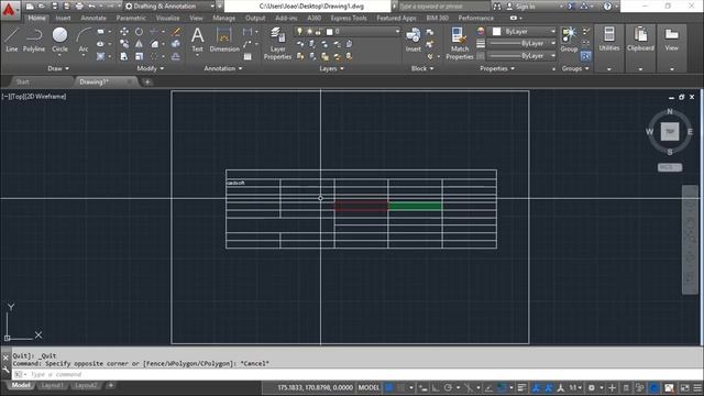AutoCAD 2016 English - Lesson 52/149 - Editing Tables смотреть онлайн