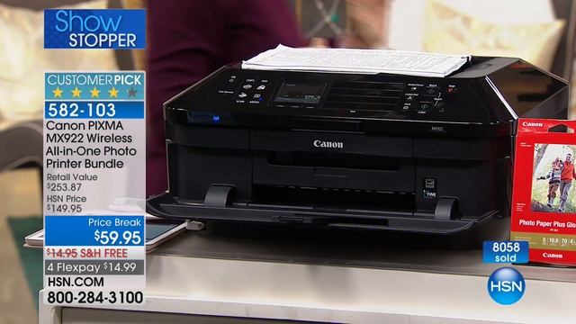 Canon MX922 Wireless AllinOne Printer w/Photo Paper смотреть онлайн