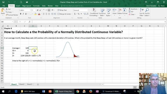How to Calculate the Probability of a Normally Distributed Continuous Variable with Excel 2016 смотреть онлайн