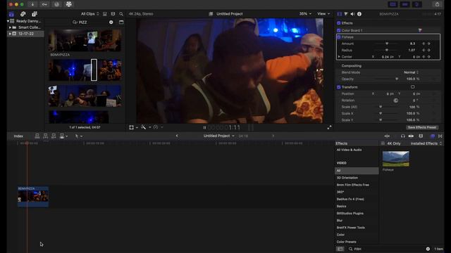 FISHEYE EFFECT In Final Cut Pro X смотреть онлайн