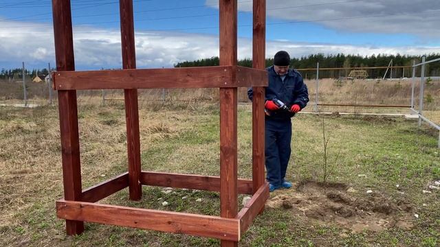 Детская площадка своими руками. Игровой комплекс часть 1-я. смотреть онлайн
