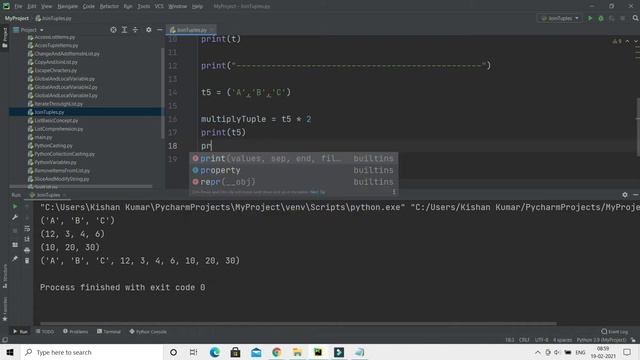 Join & multiple tuples in Python | Tuple functions in python | python tuple vs list | Hindi смотреть онлайн