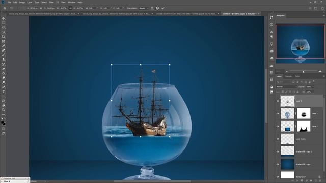 Rain In Glass Photoshop Manipulation Tutorial Digital Art смотреть онлайн